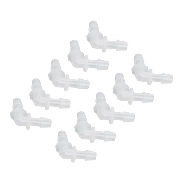 10 st Rörböj 90 Graders Anslutningsadapter L-form Lik Diameter Plastkopplingar 7,9 mm