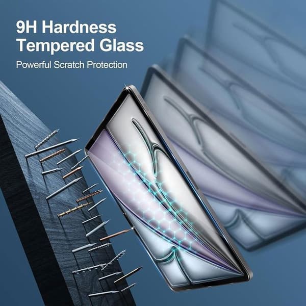 【03】Härdat Glas - iPad Air 13" - M2/M3 2024/2025 - Repeller - Hög Transparens - Enkel Installation