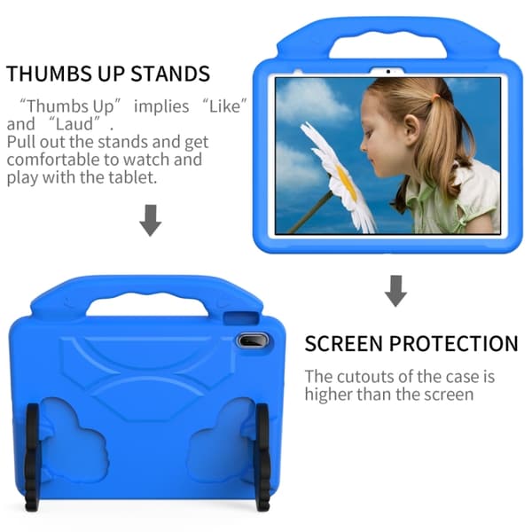 【03】iPad 11 11th Gen / 10.9 10th Gen 2022/2025 Kids EVA Shockproof Case with Kickstand Blå