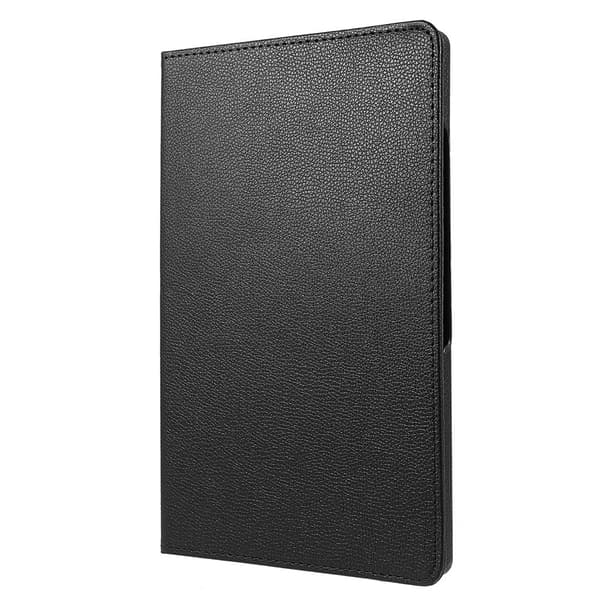 【03】SKALO Samsung Galaxy Tab A11+ 360 Litchi Cover - Sort Svart black