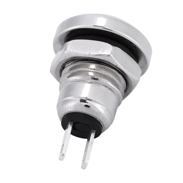 1A 24V 8mm Mini Vedenpitävä Auton Hetkellinen Painonappi Virtakytkin Nikkelipinnoitettu Messinki