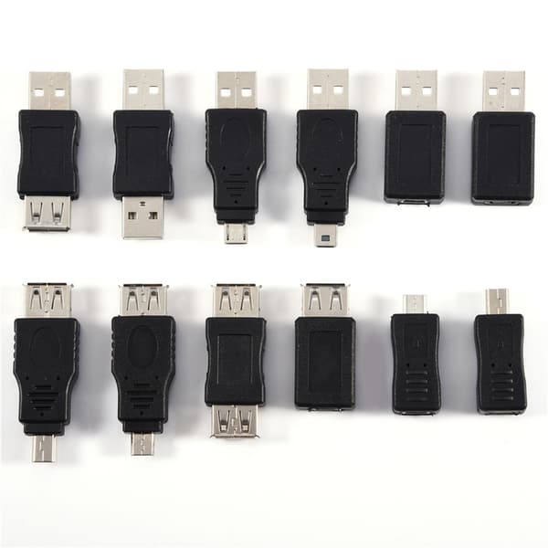 12-pak USB2.0 adaptere: Micro/Mini han til hun konvertere