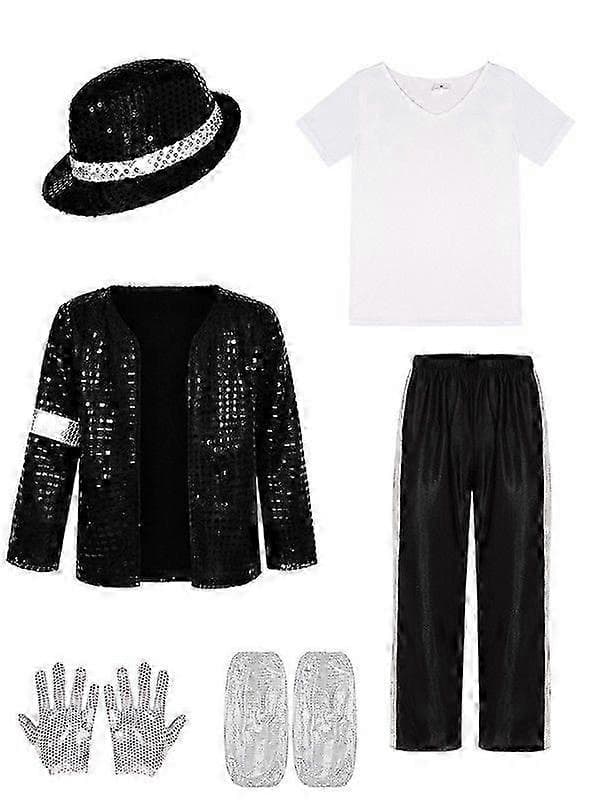 Michael Jackson -asu MJ Cosplay -puku Aikuisten naamiaisasu Halloween A M