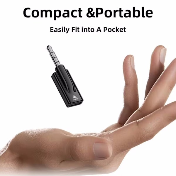 2 stk. Type C til 3,5 mm hovedtelefonadapter, Type-C hun til 3,5 mm han hovedtelefonadapter