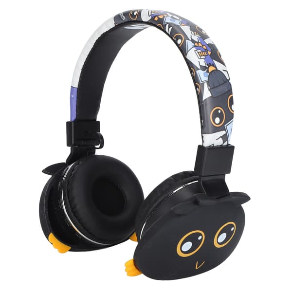YLFASHION Barn Tecknad Bluetooth Headset Stereo Vikbart Stöd Minneskort Linje in Barn Trådlösa Hörlurar för PC