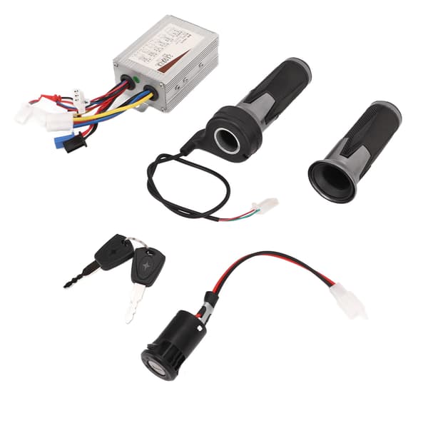 48V 800W Borstkontroll Silver Svart Universal Gasreglage Vridgrepp Elektrisk Dörrlås Set