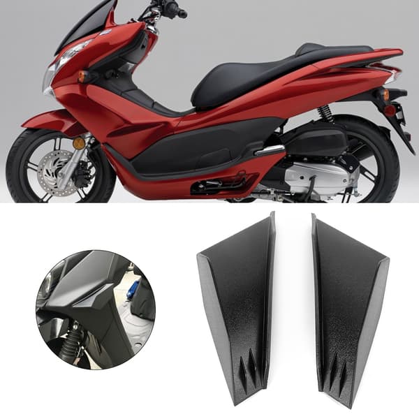 1 par universelle motorcykel winglet aerodynamisk vinge kit passer til Honda Yamaha (sort)