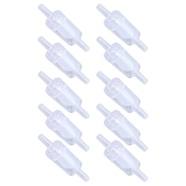 10 st Backventil 4mm PP Luftpump Akvarium 1 Vägs Vattenstopp Backventil för Akvarium Vit