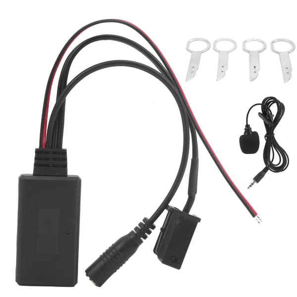 Bluetooth 5.0 AUX Audio -sovitin 8-nastainen mikrofonilla, handsfree-sarja, sopii Ford 5000/6000 CD -stereoihin