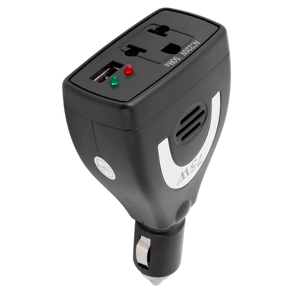 75W DC12V til AC 220V Bil Strømomformer Konverter USB Oplader Adapter