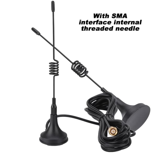 Sugproppsantenn 433Mhz RP SMA-kontakt Hane Rak med Magnetisk Bas för Amatörradio