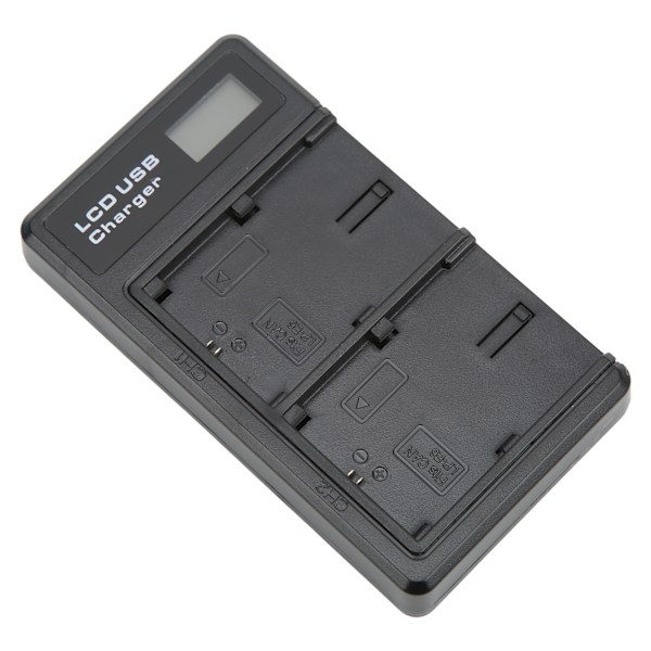 LCD Dobbelt USB-oplader med TypeC-interface til LPE6 Model Kamera Batterioplader