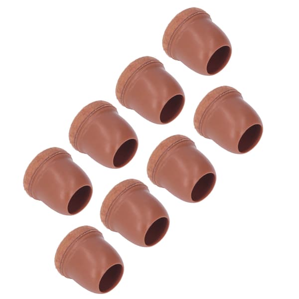 8 st Stolsbensskydd TPE Golvskydd Möbelbensskydd Set Kit för Bord Pall Brun M
