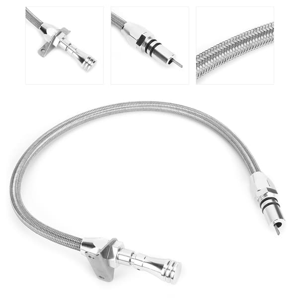 Rustfrit stål 350 transmissionsoliepind, passer til GM TH350 Tranny SBC BBC Trans
