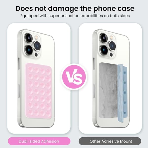 【03】Dubbelsidig silikon sugpropp biltelefonhållare för iPhone/Android Black