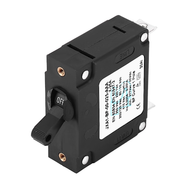 Holdbar DC/AC Manuel ON/OFF Vippe Reset Switch Sikkerhedsafbryder 25A