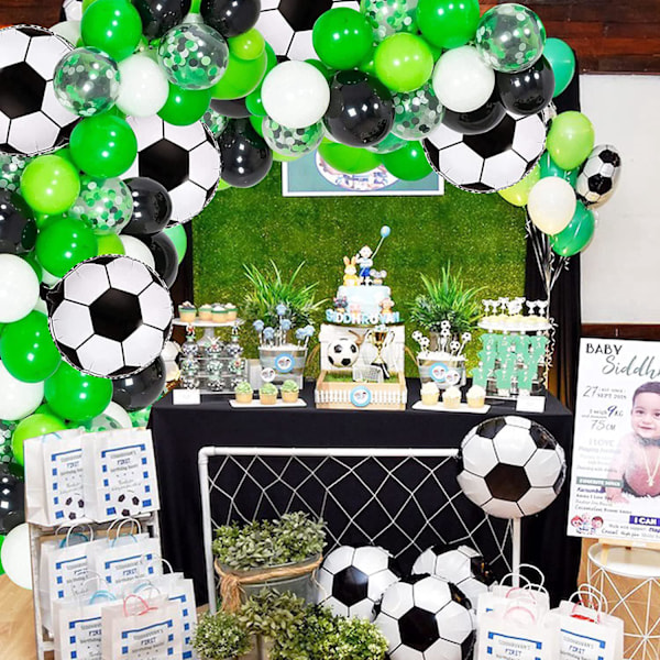 111 stk. Fodbold VM Tema Fest Dekoration Ballonsæt Konfetti Ballon Dekorationer og Banner Baggrund til Festindretning