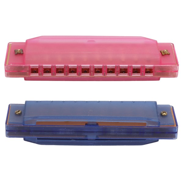 2 st Harmonica Dammtät Genomskinlig Plastfodral Lättviktig Bärbar Munspel för Barn