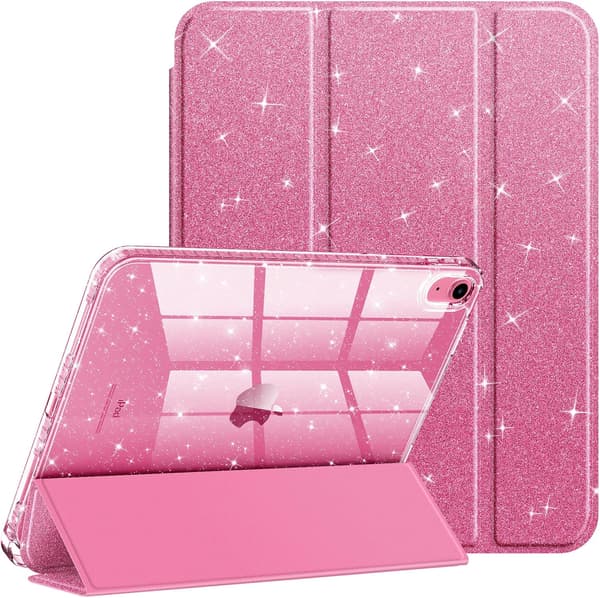 【03】iPad 10:e/11:e (2025) skyddsfodral - slätt bakstycke - rosa
