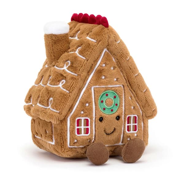 【03】Jellycat 22 cm Amuseables Pepparkakshus Plyschleksak