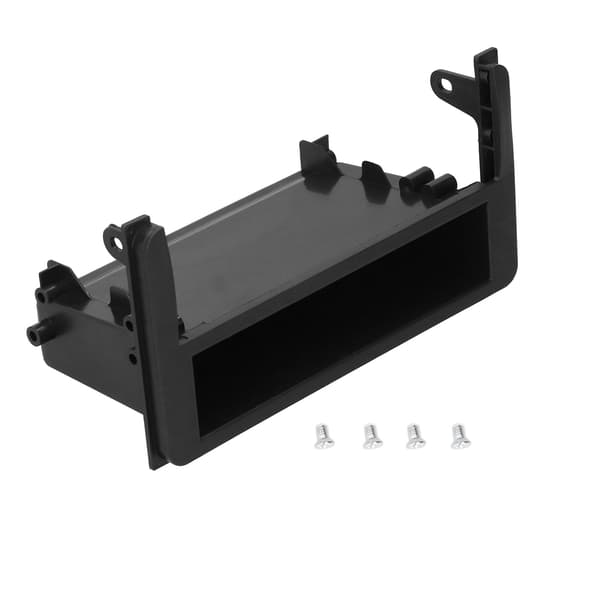 Enkel DIN Stereo Radio Panel Trim Kit Audio Fascia Panel Montering Bilram med Förvaringslåda