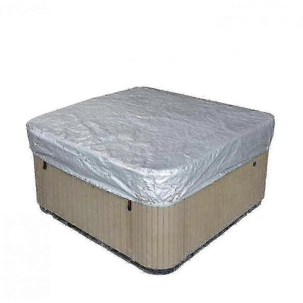 Vattentätt fyrkantigt spabadskydd i polyester för utomhusbruk -NBB Silver 231*231*30cm
