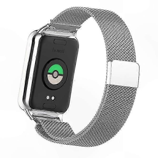 Magnetiskt rostfritt stål Milanese Loop-armband med kontakt för smarta aktivitetsmätare Multicolor Style A