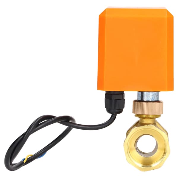 Motoriseret kuglehane 2 ledninger 2 vejs normalt åben DN25 messing ABS synkronmotor AC220V
