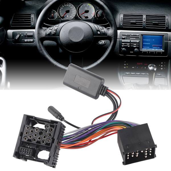 Bluetooth-sovitin BMW E46 3-sarjaan, AUX-kaapeli mikrofonilla