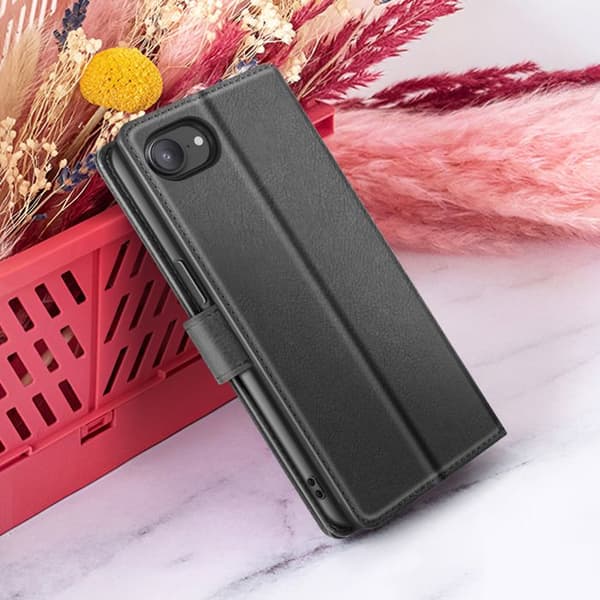 【03】Plånboksfodral för iPhone 17 med stativfunktion och magnetisk flik Zanaé Svart Svart