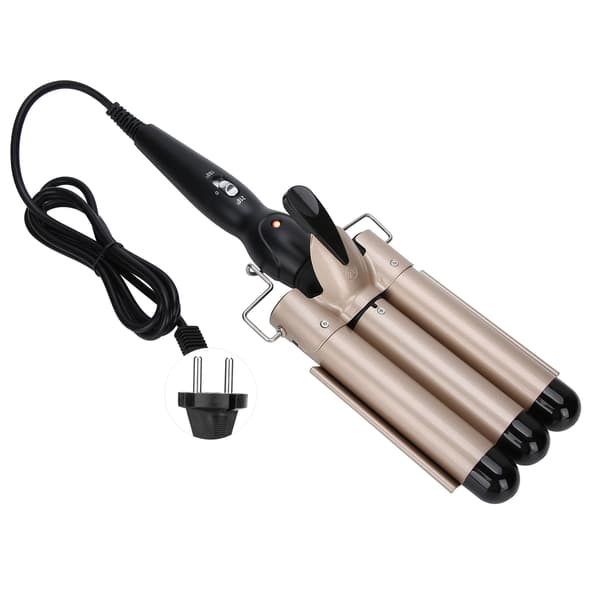 【03】Hair Styling Tool, Fast Heating PTC Heater with Negative Ions for Ceramic Triple Barrel Waver, Temperature Adjustable Tourmaline Ceramic Glaze