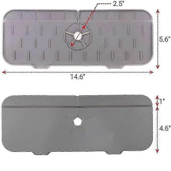 Kranstänkskyddande dyna Kranabsorberande dyna Kök Badrum Kranstänkskyddande dyna Silikondyna grey