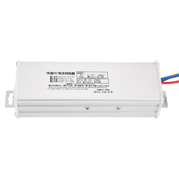 36-72V till 12V 20A 240W DC-omvandlare Adapter Spänningstransformator
