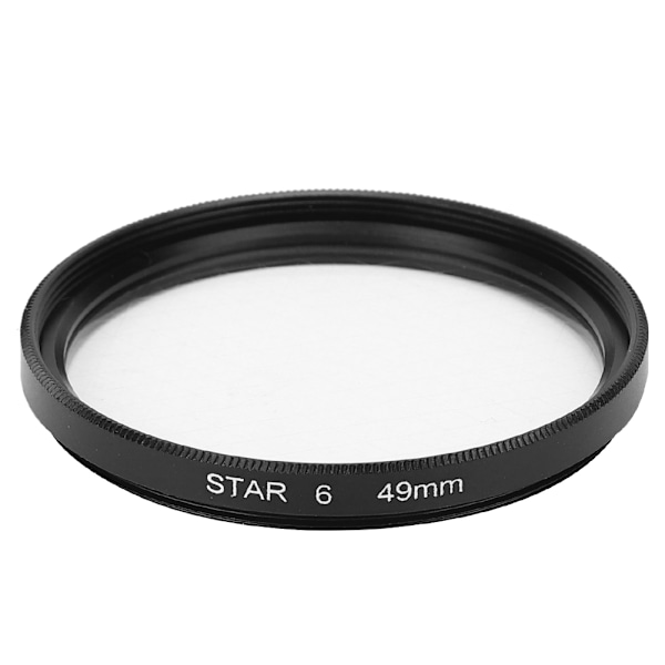 Junestar Stjernefilter 49mm Tilbehør til Canon Kameralinse 6 Linjers Stjernelys Natteoptagelse