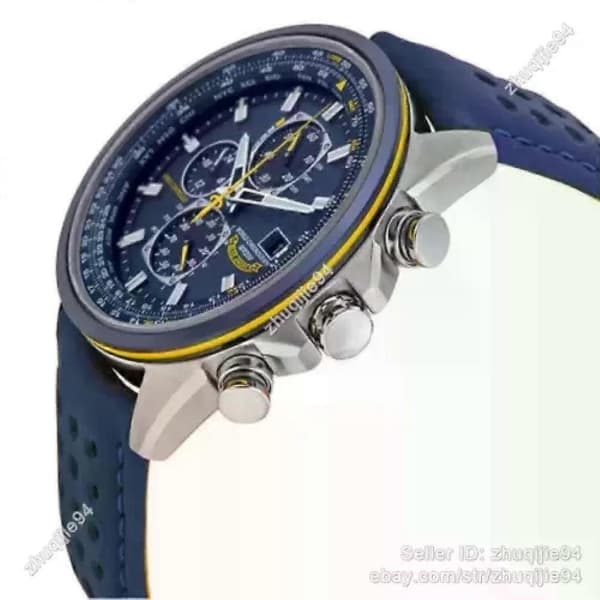 【03】NY Lyx CITIZEN Blue Angels Eco-Drive Klocka - Herrklocka Världskronograf
