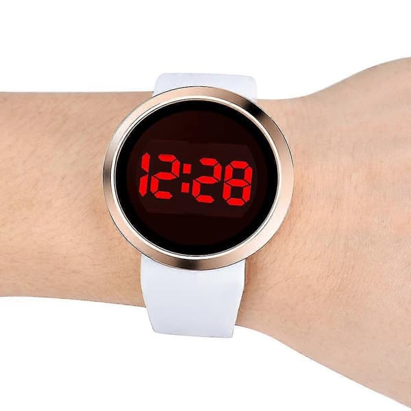 mode vandtæt mænds LED touch screen dag dato silikone armbåndsur