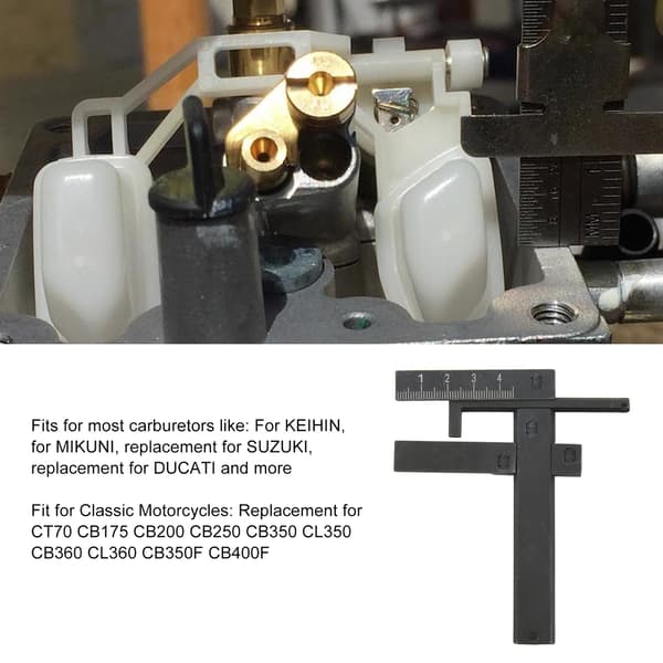 Justerbar Karburator Float Niveau Måler - Metrisk Display, 0-40mm Stål, Ideel til Motorcykler