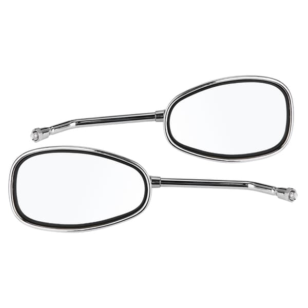 2 stk. Sæt Motorcykel Sort l bar & R Bar Retro Sidespejl 10mm