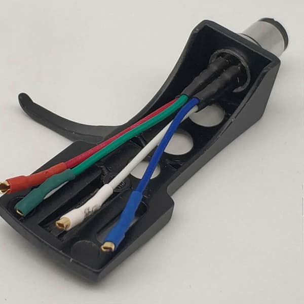 2X Vinyl Phono Stand Pladespiller Headshell Universal LP Phono Pickup Fonograf Hovedholder Stylus Ledning Musta