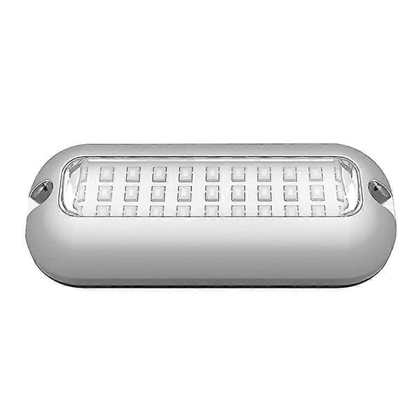 Universal 12V 27 LED Marine Rustfrit Stål Undervands Ponton Vandtæt Bådagterspejl Lyseblå hopea