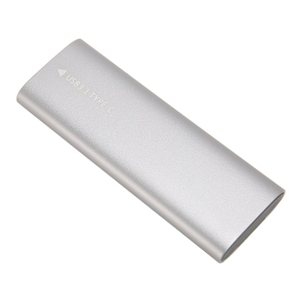 M.2 SATA SSD-kapsling USB C 3.1 10Gbps UASP Trim Aluminiumlegering Typ C SSD-kapsling för 2280 2260 2242 2230 Storlek NVME-protokoll Silverfärg