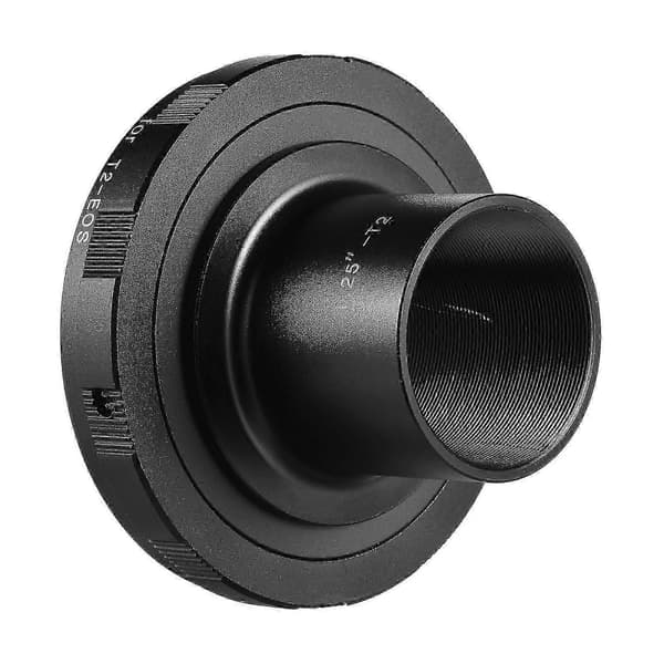 Erstatnings tilbehørsring til Canon EOS-kamera 1,25-tommer T2-adapter med fotograferingsokular og støjreducerende funktion musta