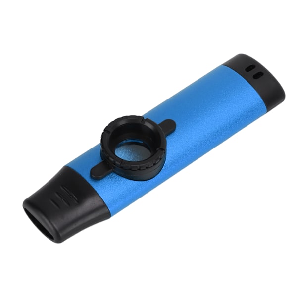 Metall Kazoo Harts Munstycke Justerbar Täthet Blåsinstrument med Flöjtmembran Blå