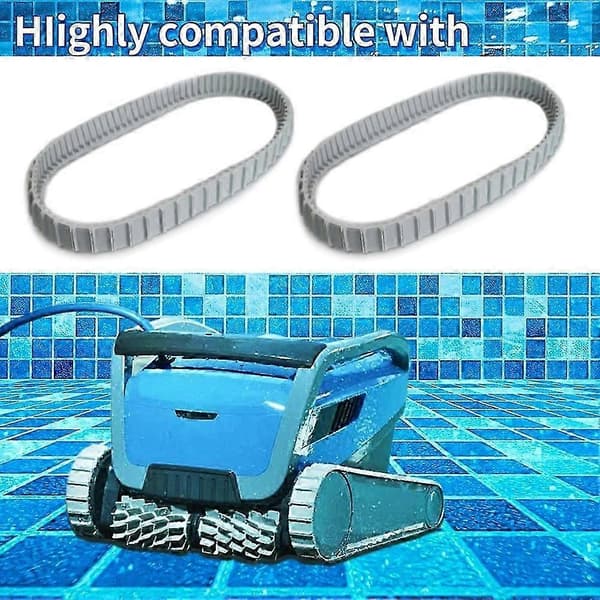2-pak grå reserveskinner til robotpoolrensere, kompatible med Active, E10, Encore, Escape, CC, Premium, Prowler, Quantum, Triton