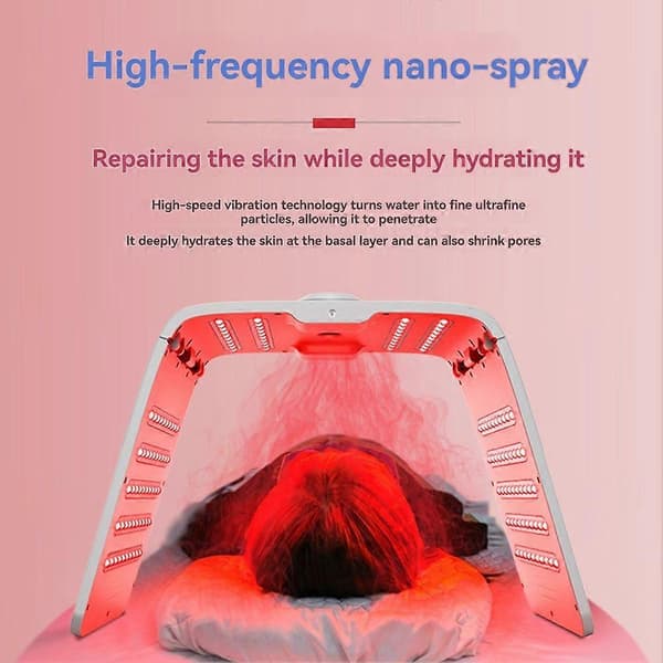 farver LED-fotonmaskine hudfugtende ansigtsfugter nanospray LED-ansigtskrops spa-maskemaskine