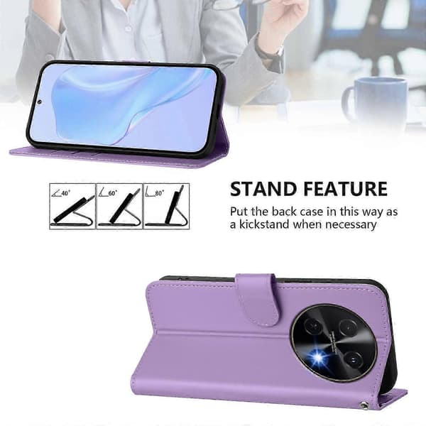 PU-skal med hudfølelse til Huawei Nova 12i 4G Lavender Purple