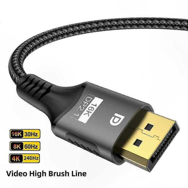 HDMI 2.1-kabel med hög hastighet, stöder 16K, 8K@120Hz, 4K@240Hz, 80Gbps, dynamisk HDR för spel, bärbar dator, TV, skärmanslutning 3m