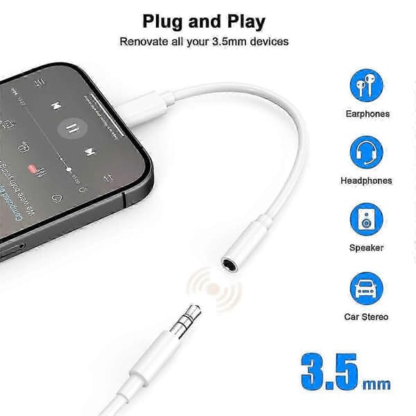 Pakke USB C til 3,5 mm hovedtelefonstikadapter, 3,5 mm hovedtelefon Audio Aux-adapter Dongle Kompatibel -XN