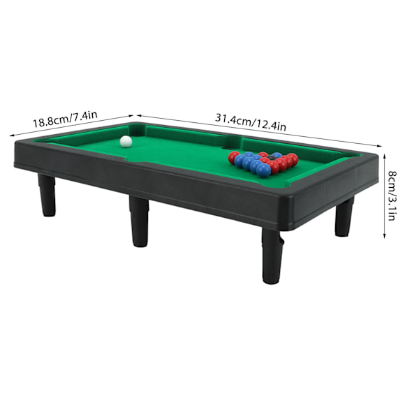 Mini Poolbord Interaktiv Simulation Miniature Billard Pool Spilsæt til Skrivebordsdekoration Ornament