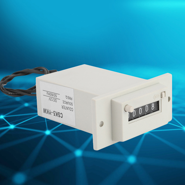 CSK5-YKW 5 Siffror 0-99999 Industriell Totalisator Mekanisk Elektromagnetisk Pulsräknare DC 12V